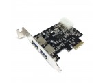 Контроллер PCI-E, USB3.0 2 порта Low profile, модель EU30AL, Espada, oem