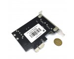 Контроллер PCI-E, USB3.0 2 порта Low profile, модель EU30AL, Espada, oem