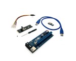 USB Riser card M.2 NGFF to PCI-E x16 Female с питанием 4Pin, M2PCIeKIt01, Espada, в комплекте кабель usb 3.0 /ризер /райзер карта