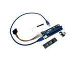 USB Riser card M.2 NGFF to PCI-E x16 Female с питанием 4Pin, M2PCIeKIt01, Espada, в комплекте кабель usb 3.0 /ризер /райзер карта