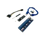 USB Riser card M.2 NGFF to PCI-E x16 Female с питанием 6Pin, M2PCIeKIt02, Espada, в комплекте кабель usb 3.0 /ризер /райзер карта