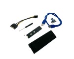 USB Riser card M.2 NGFF to PCI-E x16 Female с питанием 6Pin, M2PCIeKIt02, Espada, в комплекте кабель usb 3.0 /ризер /райзер карта