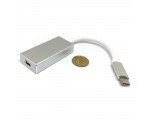 Видео конвертер USB 3.1 Type C Male to mini Display port 20 pin female, EusbCmdp серебристый Espada /внешняя видеокарта USB-Type-C/