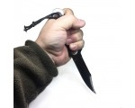 Тактический нож финского типа с серрейторной заточкой в мягком чехле