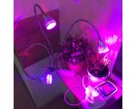 Светодиодный фитосветильник Espada Fito E-EPS3 220V, круглый, 3 фитолампы для выращивания рассады и досветки растений / Led фитосветильник для гидропоники, аквариумных растений