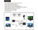 Конвертер VGA + 3,5mm Audio to HDMI, Espada, HCV0201 / converter / адаптер D-sub+ аудио to hdmi /преобразователь аналогового сигнала в цифровой/