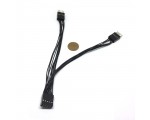 Переходник HD Audio AAFP 10pin female to 2*10pin male модель E9pFto29pM, Espada / разветвитель на 2*9pin