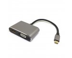 Видео конвертер USB 3.1 type C to VGA + HDMI + USB3.0 + TypeC модель: EtyC3HDVG, Espada /видео аудио type-C многофункциональный переходник юсб 4 в 1/