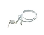 Универсальный кабель - переходник 3 в 1!!!  Espada Elyard3i1 белый Type-C + micro USB +  iphone Lightning 8pin ремешок на шею для телефона для зарядки планшета, ноутбука, смартфона