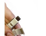 Универсальный кабель - переходник 3 в 1!!!  Espada Elyard3i1 белый Type-C + micro USB +  iphone Lightning 8pin ремешок на шею для телефона для зарядки планшета, ноутбука, смартфона