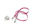 Универсальный кабель - переходник 3 в 1!!!  Espada Elyard3i1 розовый Type C + micro USB +  iphone Lightning 8pin ремешок на шею для телефона для зарядки планшета, ноутбука, смартфона