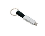 Универсальный брелок-переходник 3 в 1!!! Espada Emagn3i1 черный плоский кабель USB 2.0 to Type C + micro USB + iphone Lightning 8pin для быстрой зарядки смартфона, планшета, ноутбука и для передачи данных