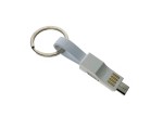 Универсальный брелок-переходник 3 в 1!!! Espada Emagn3i1 белый плоский кабель USB 2.0 to Type C + micro USB + iphone Lightning 8pin для быстрой зарядки смартфона, планшета, ноутбука и для передачи данных