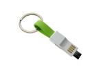 Универсальный брелок-переходник 3 в 1!!! Espada Emagn3i1 зеленый плоский кабель USB 2.0 to Type C + micro USB + iphone Lightning 8pin для быстрой зарядки смартфона, планшета, ноутбука и для передачи данных