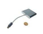 Видеоконвертер USB C на 2 * HDMI, EusbC2hdm 4K Espada / внешняя видеокарта USB-Type-C / разветвитель на 2 hdmi /