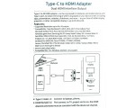 Видеоконвертер USB C на 2 * HDMI, EusbC2hdm 4K Espada / внешняя видеокарта USB-Type-C / разветвитель на 2 hdmi /