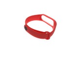 Ремешок - браслет силиконовый для Xiaomi Mi Band 3 / 4, цвет красно-белый