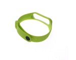 Ремешок - браслет силиконовый для Xiaomi Mi Band 3 / 4, цвет зелено-белый