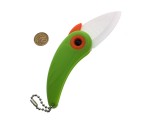 Нож керамический Попугай, цвет зеленый
