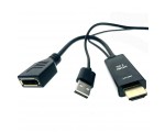 Видеоконвертер HDMI 19pin Male to Display Port 20 pin Female Espada Ehddp1526 поддержка 4k, питание от usb, переходник hdmi to dp
