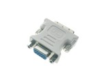 Переходник DVI-A male to VGA (D-Sub) female / видеоадаптер DVI to VGA, DVI 17 M - SVGA 15 F белый