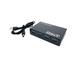 HDMI разветвитель 1x4 с усилителем до 30м Espada EDH12 v1.4 4K@30hz черный, поддержка 3D / splitter Full-HD 1 на hdmi 4 порта / сплиттер /