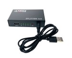 HDMI разветвитель 1x4 с усилителем до 30м Espada EDH12 v1.4 4K@30hz черный, поддержка 3D / splitter Full-HD 1 на hdmi 4 порта / сплиттер /