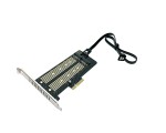 Адаптер PCI-E x4 на M.2 B key + M.2 M key для подключения SSD дисков в ПК (NGFF и NVMe SSD дисков), модель PCIe2M2 Espada