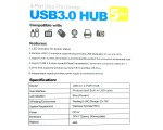Разветвитель USB 3.0, 4 порта 5Gbps, с дополнительным питанием, EhVL815, Espada хаб USB 3.2 Gen на 1 type A
