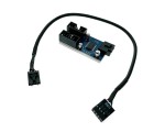 Переходник разветвитель с материнской платы USB 2.0 10 Pin female на 2 * 10 Pin male 30см c произвольным расположением портов, EiD102M Espada
