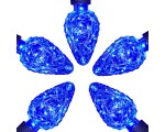 Светодиодная декоративная Е27 лампа - шишка C35 Интерьерная Vintage Deco Pine 220-240 В 3Вт, Espada E-E27NYC35B цвет голубой, комплект 5 шт