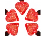 Светодиодная декоративная Е27 лампа - сердце Интерьерная Vintage Deco Heart 220-240В, 3Вт, Espada E-E27HBJ68R, цвет красный комплект 5 шт