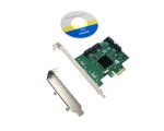 Контроллер PCI-Ex1 v2.0 4 x SATA 3.0 (6Gb/s), чип Marvell 88SE9215, модель PCIe4SATAMar Espada