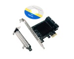 Контроллер PCI-Ex1 v2.0 6 x SATA 3.0 (6Gb/s), чип Marvell 9215+ASM1093, модель PCIe6SATAMar Espada