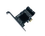 Контроллер PCI-Ex1 v2.0 8 x SATA 3.0 (6Gb/s), чип Marvell 9215+JMB575, модель PCIe8SATAMar Espada