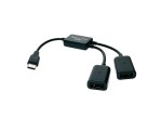 Разветвитель OTG USB 3.1 Type C Male на 2 USB 2.0 Female, EhC220, 20см , Espada хаб для одновременного подключения двух USB устройств