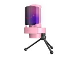 Микрофон Fifine, модель A8V с RGB подсветкой, розовый