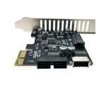 Контроллер PCI-E x1 v2.0 на USB 3.2 Gen1x1, type-E + 19 pin, чип NEC D720201, модель PCIeU3TE Espada