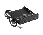 Планка на переднюю панель 4 порта: USB С х 2 и USB A х 2, 3.2 Gen 2 10Gbps, модель Eu410 Espada лицевая в отсек 3,5"
