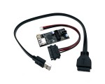 Переходник разветвитель с материнской платы 20pin на type E и 20Pin, чипсет GL3510, USB 3.2 Gen 1 (USB3.0), модель EiD20EM