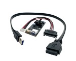 Переходник разветвитель с материнской платы 20pin на type E и 20Pin, чипсет GL3510, USB 3.2 Gen 1 (USB3.0), модель EiD20EM