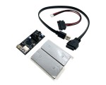 Переходник разветвитель с материнской платы 20pin на type E и 20Pin, чипсет GL3510, USB 3.2 Gen 1 (USB3.0), модель EiD20EM
