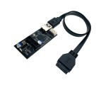 Переходник разветвитель с материнской платы 20pin на type E и 20Pin, чипсет GL3510, USB 3.2 Gen 1 (USB3.0), модель EiD20EM