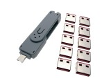 USB блокировка портов ELock10, Esterra в комплекте 10 замка / заглушки / и ключ / юсб блокиратор /