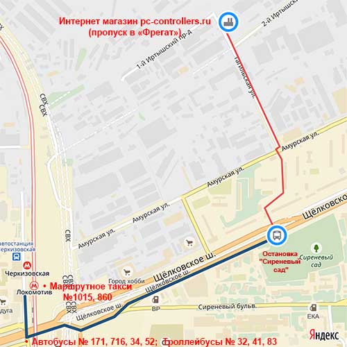 От метро Черкизовская до pc-controllers От метро Черкизовская до pc-controllers