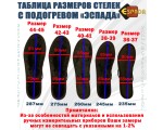 Стельки для обуви Ins-2 Espada с подогревом через USB, р-р 44-45