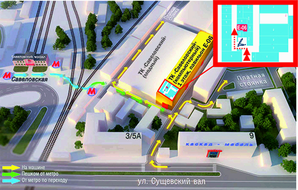 Схема прохода в павильон Е06