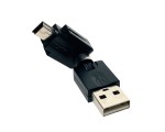 Переходник USB 2.0 type A male to mini USB type B male, поворотный в 2-х плоскостях 360°/ 360° Espada EUSBAMmBm360