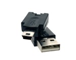 Переходник USB 2.0 type A male to mini USB type B male, поворотный в 2-х плоскостях 360°/ 360° Espada EUSBAMmBm360
