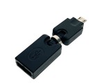 Переходник USB 2.0 type A female to micro USB type B male, поворотный в 2-х плоскостях 360°/ 360° OTG Espada модель: EUSB2fmcUSBm360 / для настройки приема сигнала с беспроводных устройств, так же для подключения USB флешки к смартфону /
